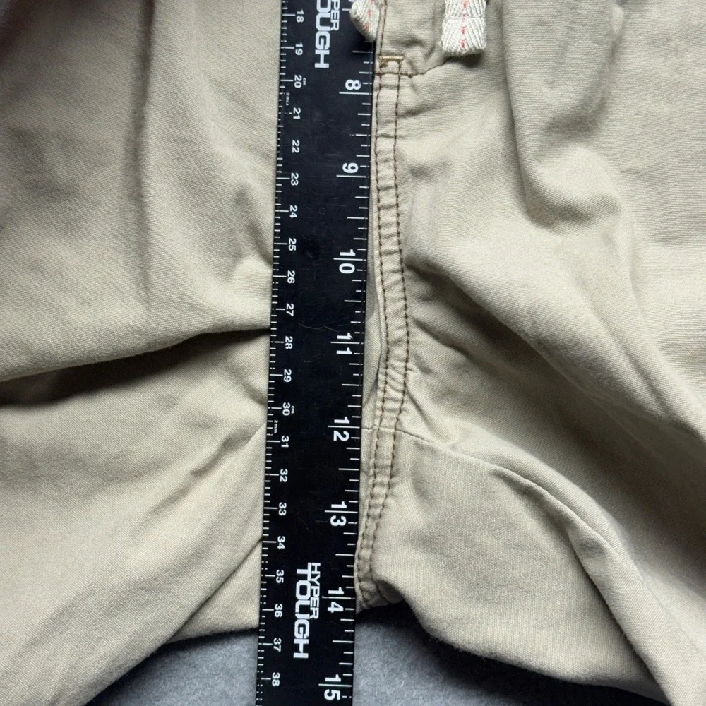 Tommy Bahama Relax Men Medium Khaki Cargo Shorts Elastic Waist Cotton Drawstring